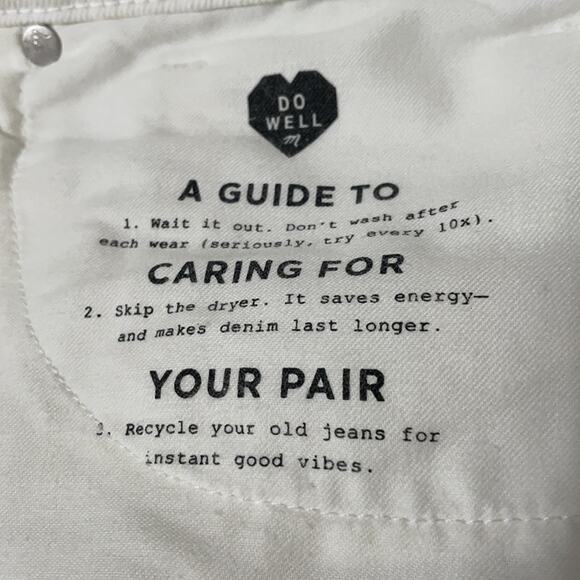 MADEWELL White Rigid Denim A-Line Skirt Size 32 NWT - Picture 8 of 11